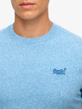 Superdry T-shirt Essential Logo Uomo M1011245 Bright Blue Grit - Celeste