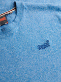 Superdry T-shirt Essential Logo Uomo M1011245 Bright Blue Grit - Celeste