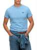 superdry t shirt essential logo uomo m1011245 bright blue grit celeste 166312938