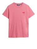 Superdry T-shirt Essential Logo Uomo M1011245 Punch Pink Marl - Rosa