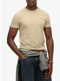Superdry T-shirt Essential Logo Uomo M1011245 Tan Brown Fleck Marl - Beige
