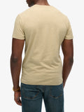 Superdry T-shirt Essential Logo Uomo M1011245 Tan Brown Fleck Marl - Beige