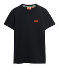 Superdry T-shirt Essential Logo Uomo M1011245 Black/hazard Orange - Nero