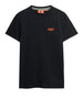 superdry t shirt essential logo uomo m1011245 black hazard orange nero 168200312