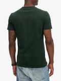 Superdry T-shirt Essential Logo Uomo M1011245 Forest Green/fluro Yellow - Verde