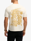 Superdry T-shirt Tokyo Narrative Uomo M1012248 Rainy Day+bianco - Beige