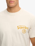 Superdry T-shirt Tokyo Narrative Uomo M1012248 Rainy Day+bianco - Beige