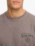 Superdry T-shirt Tokyo Narrative Uomo M1012248 Dark Pebble Grey - Grigio