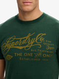 Superdry T-shirt Industry Worker Uomo M1012352 Enamel Green - Verde