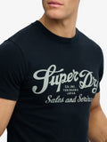 Superdry T-shirt Industry Worker Uomo M1012352 Eclipse Navy - Blu