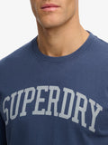 Superdry T-shirt Ath Ess Uomo M1012364 Lauren Navy - Blu