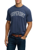 Superdry T-shirt Ath Ess Uomo M1012364 Lauren Navy - Blu