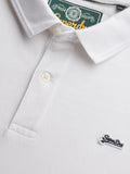 Superdry Polo Classic Pique Uomo M1110452 Optic - Bianco