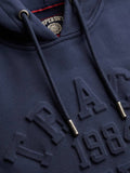 Superdry Felpa Cappuccio Athletic Emboss Uomo M2014484 French Navy - Blu