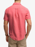 Superdry Camicia Casual Riviera Uomo M4011104 Coral - Rosa