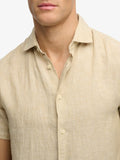 Superdry Camicia Casual Riviera Uomo M4011104 Tan Chambray - Beige