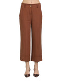 Take Two Pantalone Palazzo Cropped Donna DK03021 Mocha - Marrone