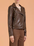 Take Two Giubbino di Pelle Donna DK03401 Moro - Marrone