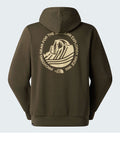 The North Face Felpa Cappuccio Monte Uomo NF0A8GA8 New Taupe Green - Verde