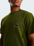 The North Face T-shirt Mountain Logo Uomo NF0A8GUU Woodland Green - Verde