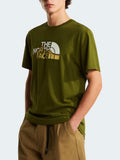 The North Face T-shirt Mountain Line Uomo NF0A8GUX Woodland Green - Verde