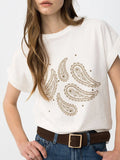 Tiffosi T-shirt Natalie Donna 10065011 Star White - Bianco