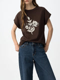 Tiffosi T-shirt Natalie Donna 10065011 Chocolate Brown - Marrone
