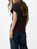 Tiffosi T-shirt Natalie Donna 10065011 Chocolate Brown - Marrone