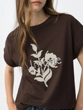 Tiffosi T-shirt Natalie Donna 10065011 Chocolate Brown - Marrone