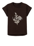 Tiffosi T-shirt Natalie Donna 10065011 Chocolate Brown - Marrone