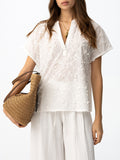 Tiffosi Blusa Esbelta Donna 10065059 Star White - Bianco