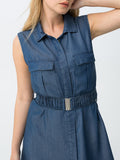 Tiffosi Vestito Longuette Lichiony Donna 10065160 - Denim