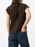 Tiffosi T-shirt Mandie Donna 10066000 Chocolate Brown - Marrone