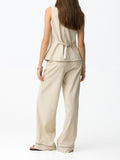 Tiffosi Pantalone Palazzo Namibia Donna 10066092 - Beige
