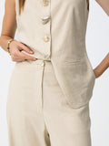 Tiffosi Pantalone Palazzo Namibia Donna 10066092 - Beige