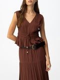 Tiffosi Top Camponesa Donna 10066365 Chocolate Brown - Marrone