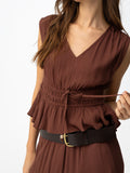 Tiffosi Top Camponesa Donna 10066365 Chocolate Brown - Marrone