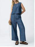 Tiffosi Pantalone Jogger Francesca Donna 10066480 - Denim