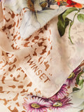 Twin Set Foulard Donna 261TA4220 St.animalier/fiori Parchment - Avorio