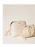 Twin Set Borsa a Tracolla Donna 261TD8142 Madreperla - Bianco