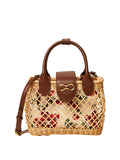 Twin Set Borsa a Tracolla Donna 261TD8252 Bic.paglia/cuoio - Marrone