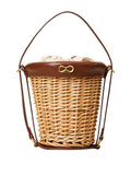 Twin Set Borsa a Secchiello Donna 261TD8253 Paglia - Beige