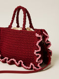 Twin Set Borsa a Tracolla Donna 261TD8291 Bic.indian Red/cashmere Rose - Rosso
