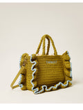 Twin Set Borsa a Tracolla Donna 261TD8291 Bic.avocado Oil/dusty Sky - Verde