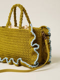 Twin Set Borsa a Tracolla Donna 261TD8291 Bic.avocado Oil/dusty Sky - Verde