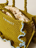 Twin Set Borsa a Tracolla Donna 261TD8291 Bic.avocado Oil/dusty Sky - Verde