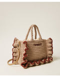 Twin Set Borsa a Tracolla Donna 261TD8291 Bic.rope/brown Henna - Beige