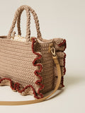Twin Set Borsa a Tracolla Donna 261TD8291 Bic.rope/brown Henna - Beige