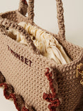 Twin Set Borsa a Tracolla Donna 261TD8291 Bic.rope/brown Henna - Beige