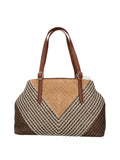 Twin Set Borsa Shopper Donna 261TD8500 Multicolor Straw - Marrone